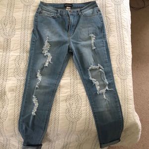 Fashion Nova Glistening Jeans - Medium Wash